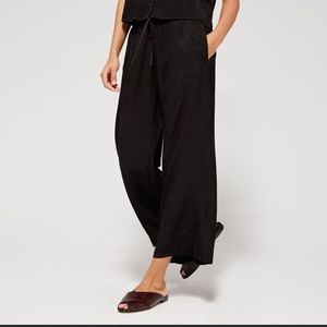 LACAUSA black Wide Leg Pant S